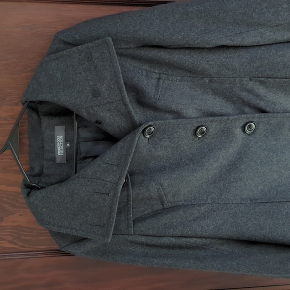 Kenneth Cole Reaction Dark Gray Wool Blend Winter Coat Size 14 - Picture 2 of 8